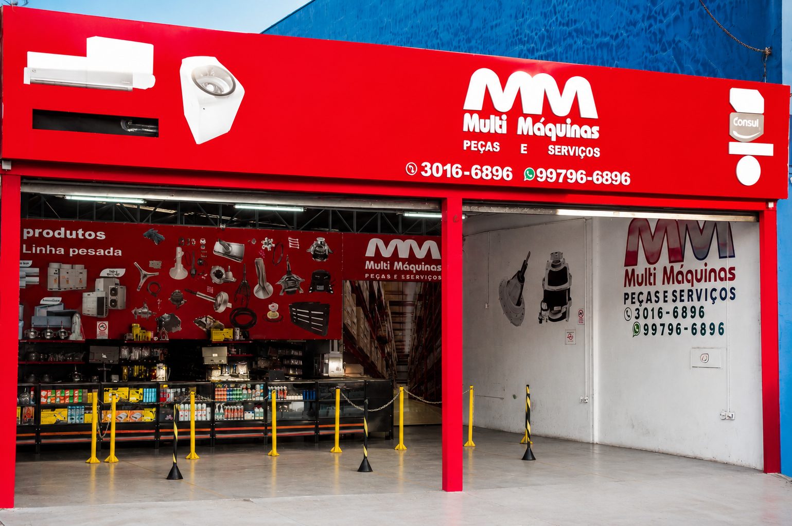 Fachada da loja MM Multi Máquinas em Bauru